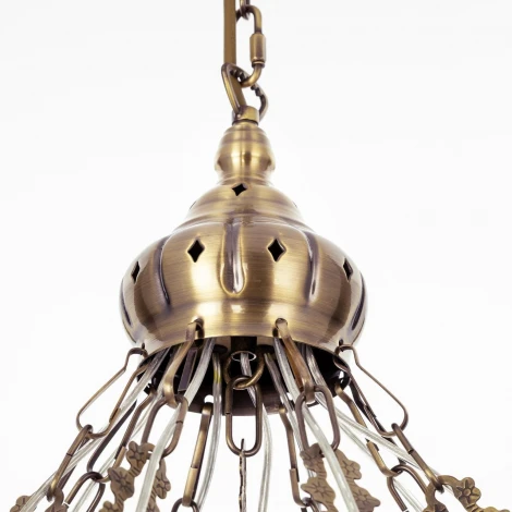 Подвесная люстра с подвесками Citilux Каир CL419186 Мозаика синяя