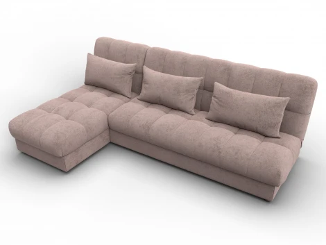 Диван угловой Лига-116 НПБ угол левый (ДСП,ЛДСП,Велюр/Бежевый) Лига Диванов 136947L