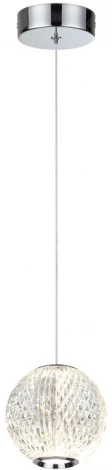 Подвесной светильник Odeon Light Crystal 5007/5LA хром/металл/акрил LED 5W 4000K 365лм (220V, на проводе, шар)