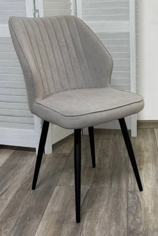 Стул РОССО 360 град. поворот. цвет B22 Серый, велюр / черный каркас M-City 64754