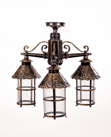 Потолочный светильник уличный Oasis Light CAIOR 1 81570A/3 Gb (220V, фонарь, IP44)