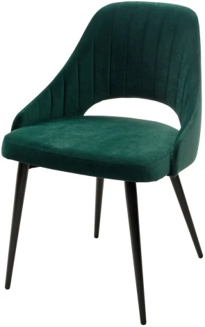 Обеденный стул M-City FANTINE-LS ЗЕЛЕНЫЙ #19, велюр / черный каркас