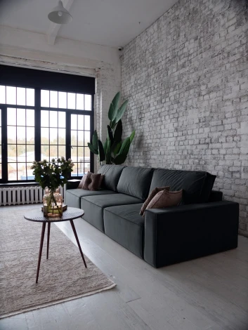 КОРСО XL Диван тканевый прямой, серый D1 furniture арт.AAA41701004