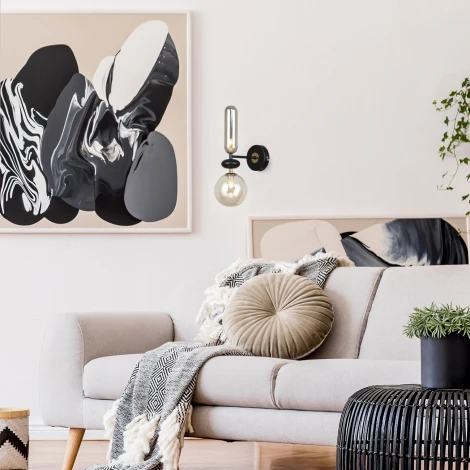 Настенный светильник Escada Capsule 2102/2A G9*40W Black/Amber/Smoke