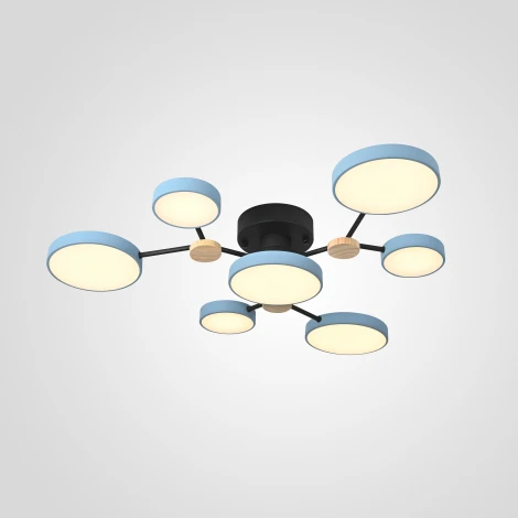 Потолочная люстра на штанге Gamma D88 Blue Imperiumloft Gamma01 (223774-23) (LED, 220V, пульт управления, круглые)