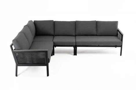 "Париж" угловой модульный диван, каркас из алюминия, цвет серый 4SIS арт.УТ-00008437