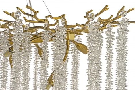 Подвесная люстра Dio D`arte Tavenna Antigue Tavenna H 1.5.100x40.100 A (220V, хрусталь, на тросе)