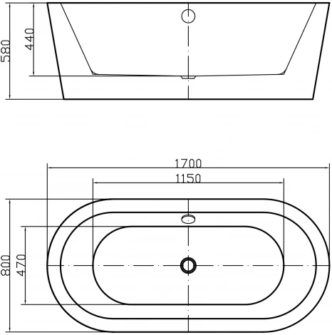 Акриловая ванна Swedbe Vita 8812