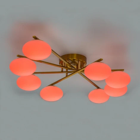 Потолочная люстра RGB на штанге Citilux Atman Smart CL226A183 (LED, 220V, голосовое управление, пульт управления, управление смартфоном, умный дом - Алиса, Маруся, Салют)