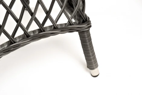 "Алиса" кофейный комплект из искусственного ротанга, цвет графит 4SIS арт.УТ-00007671