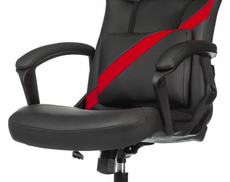 Кресло игровое Zombie DRIVER черный/красный эко.кожа с подголов. крестовина пластик