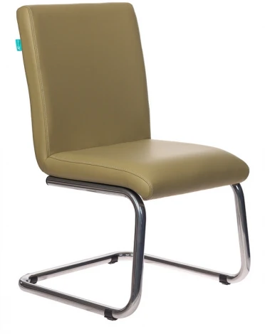 Кресло Бюрократ CH-250-V зеленый эко.кожа полозья металл хром