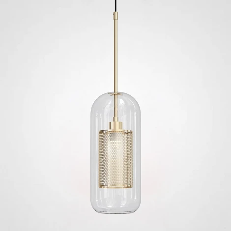 Подвесной светильник Catch F Cylinder Brass D12 ImperiumLoft Catch-F01 (186715-26) (220V, на проводе)