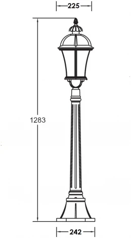 Наземный фонарь Oasis Light ROMA L 95207L W (220V, фонарь, IP44)