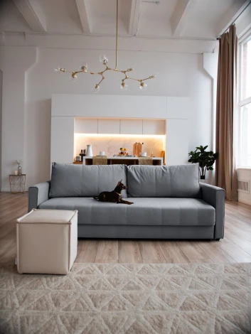 РИМИНИ Диван прямой светло-серый D1 furniture арт.AAA4046009