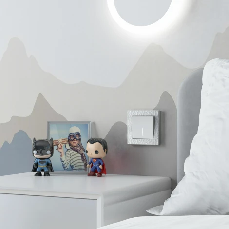 Выключатель одноклавишный с подсветкой (белый матовый) Werkel W1110161 (a059270)