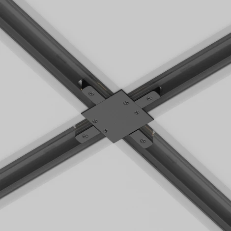 Коннектор Х-образный Unity встраиваемый черный (однофазный) Maytoni Technical TRA002CX-11B