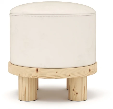 Пуф Arsko Сканди 1 молочный велюр