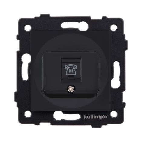 Розетка телефонная RJ11 черный матовый Kollinger REA-009BM для Aspekt, Eleganz, Reflex