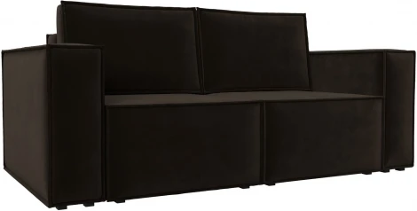 Диван прямой Куба мини (Коричневый/Микровельвет) Лига Диванов арт.121881