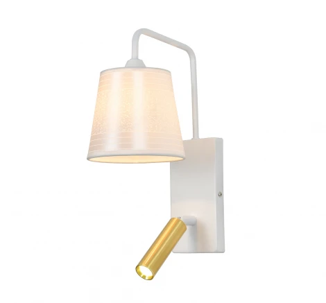 Бра с спотом и выключателем Escada Comfy 598/1A White/Brass (220V)