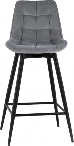 Стул барный Флекс с поворотным механизмом велюр велютто серый Stool Group арт.УТ000040032