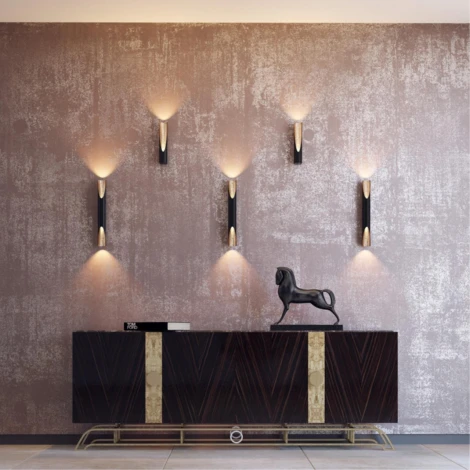 Настенный светильник Odeon Light Whitney 6671/8WL металл/черный с золотым фольгированием LED 8W 3000К (220V, круглые)