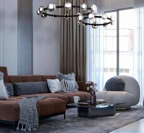 Подвесной светильник Favourite Svamp 4517-9P (LED, 220V, на тросе, круглые)