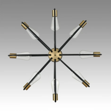 Потолочная люстра на штанге Lumion Almira 8058/8C черный, медь/металл E27 8*60W 220V