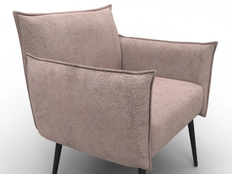 Кресло Лига-083 (Фанера/Металл/Велюр/Бежевый) Лига Диванов 132318