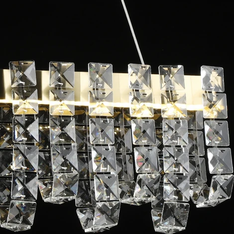 Подвесная люстра хрустальная светодиодная Reluce 02600-0.4-40W LED COP+CH (220V, на тросе)