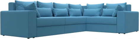 Диван угловой Майами Long правый угол (Голубой/Рогожка) Лига Диванов арт.123488