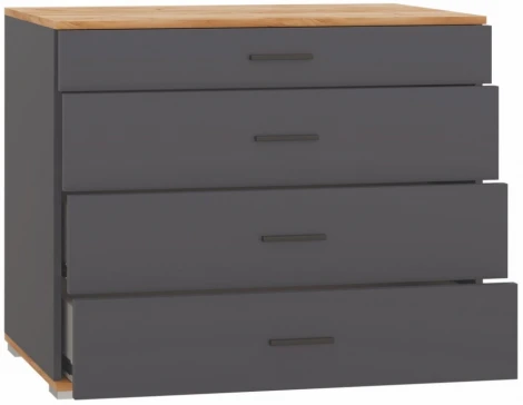 Комод Woodville Кассандра 92 дуб крафт золотой / антрацит 559210