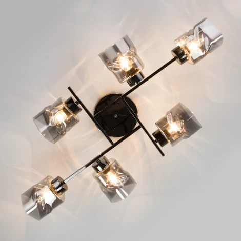 Потолочная люстра на штанге Eurosvet Hilari 30165/6 черный жемчуг (220V)