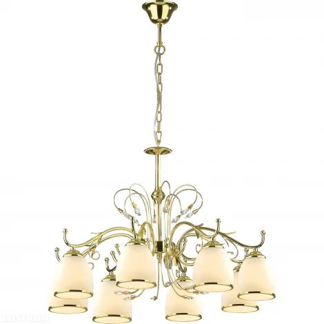 Подвесная люстра N-Light 135 135-08-32 gold + clear crystal