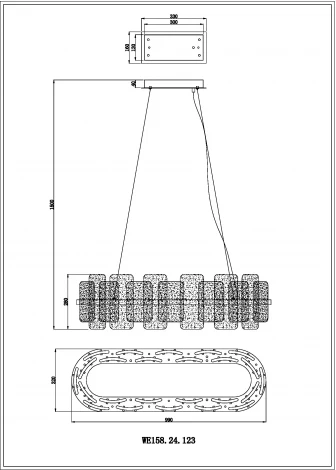 Подвесной светильник Nelly WE158.24.123 Wertmark (LED, 220V, на тросе)