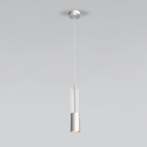 Подвесной светильник Solita 50249/1 никель Eurosvet (220V, на проводе, круглые)