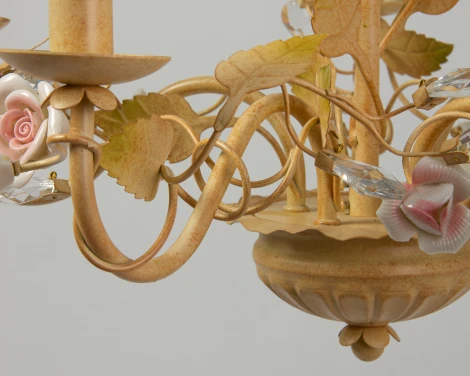 Подвесная люстра Abrasax SD0925/5 (220V, на цепи, свеча, цветы, розы)