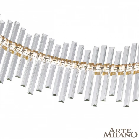 Подвесная люстра Arte Milano Venezia 312011/D800 BS (регулировка яркости, LED, 220V, хрусталь, пульт управления, на тросе, круглые)