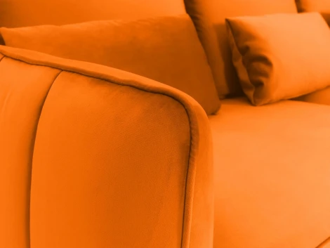 Диван Amsterdam трехместный ОГОГО (арт.698442), (Ткань/Желтый)