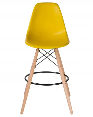 Стул барный DSW BAR (ножки светлый бук, цвет сиденья жёлтый (Y-01))
