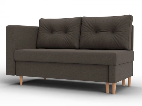 Кушетка Лига-098 (ДВП,ДСП,ЛДСП,Брус,Фанера/Дерево/Рогожка/Коричневый) Лига Диванов 132576