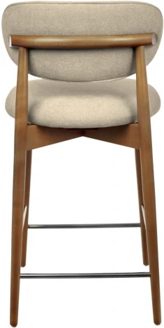 Стул полубарный Bradexhome Lucas 3 латте букле ножки цвета орех