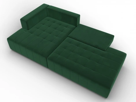 Диван угловой Лига-103 НПБ угол левый (ДСП,Брус,Фанера,Велюр/Зеленый) Лига Диванов 134816L