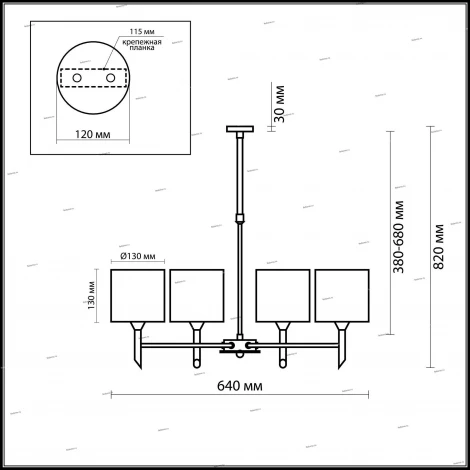 Подвесная люстра Odeon Light Niola 2085/6