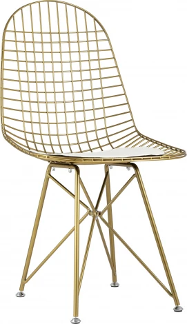 Стул обеденный Eiffel золотой с белой подушкой 4 шт Stool Group (арт.УТ000037507)