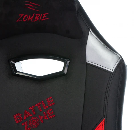 Кресло игровое Zombie HERO BATTLEZONE черный/красный эко.кожа с подголов. крестовина пластик