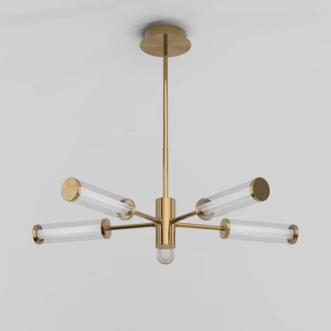 Потолочная люстра на штанге Eurosvet Stark 50386/5 LED латунь (220V)