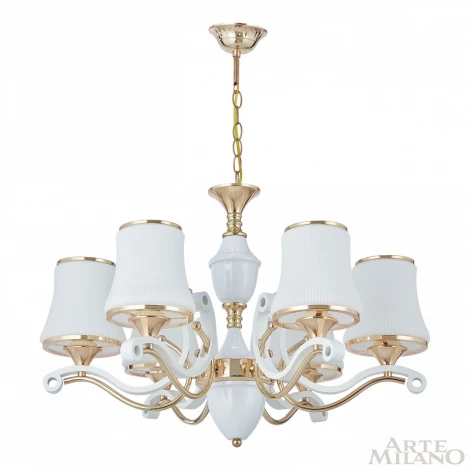 Подвесная люстра Arte Milano Florentia-3987 303987/6 Wh/Gd (220V, на цепи)