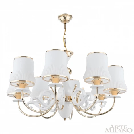 Подвесная люстра Arte Milano Florentia-1097 301097/8 Wh/Gd (220V, на цепи)